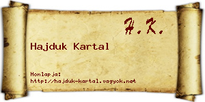 Hajduk Kartal névjegykártya